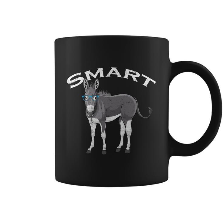 Smart Donkey Lover Sarcastic Adult Humor Blue Glasses Gift Coffee Mug