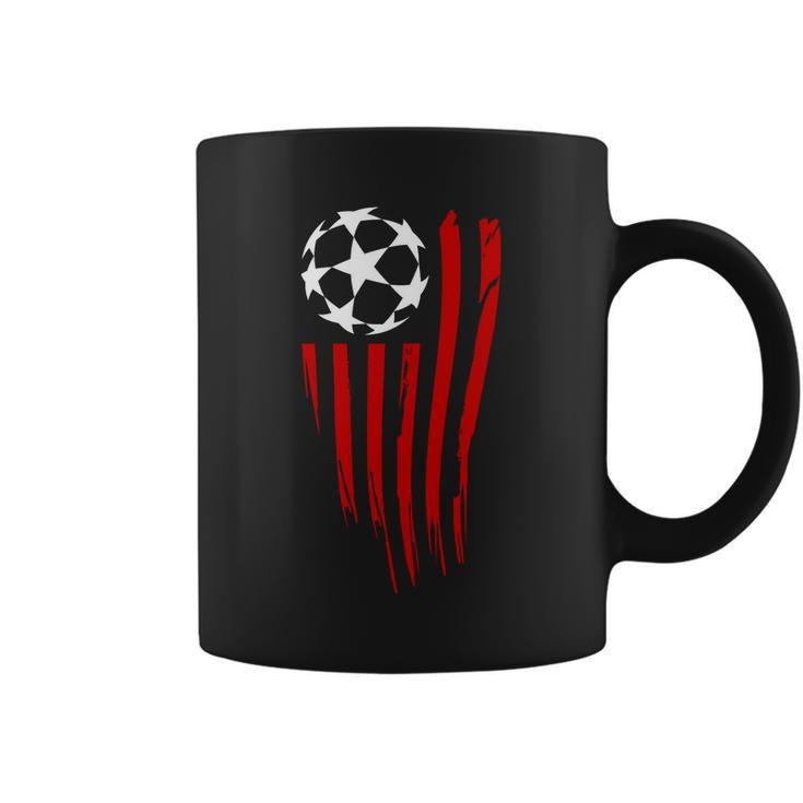 Soccer Ball American Flag Coffee Mug