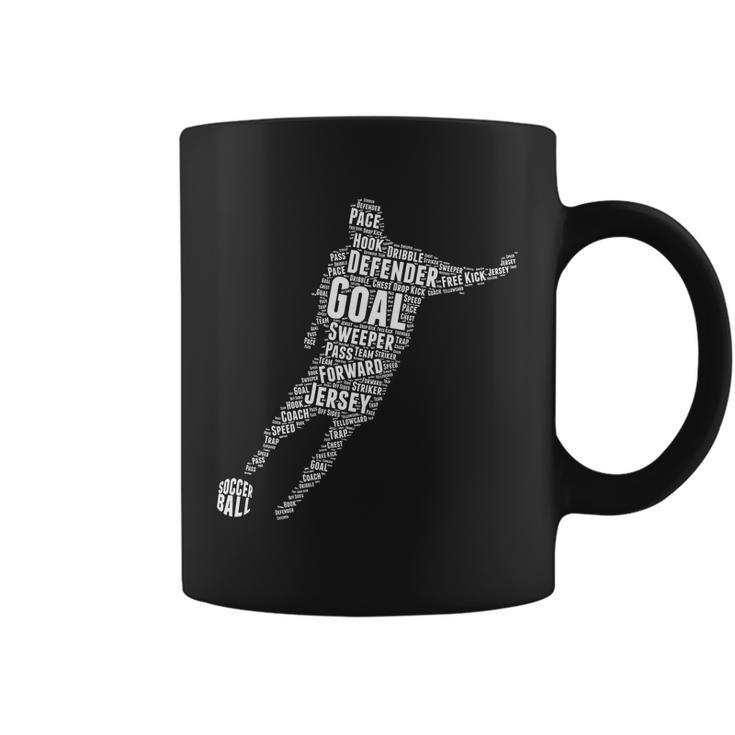 Soccer Futbol Player Word Art Tshirt Coffee Mug