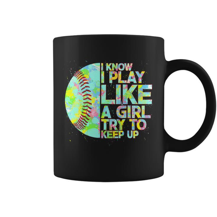 Softball Play Like A Girl Coffee Mug