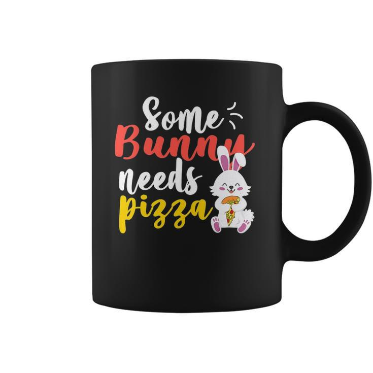 Some Bunny Needs Pizza  Funny Easter Day Pizza Day Coffee Mug