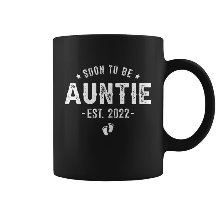 Soon To Be Auntie 2022 Promoted To Auntie Baby Reveal Aunt Coffee Mug