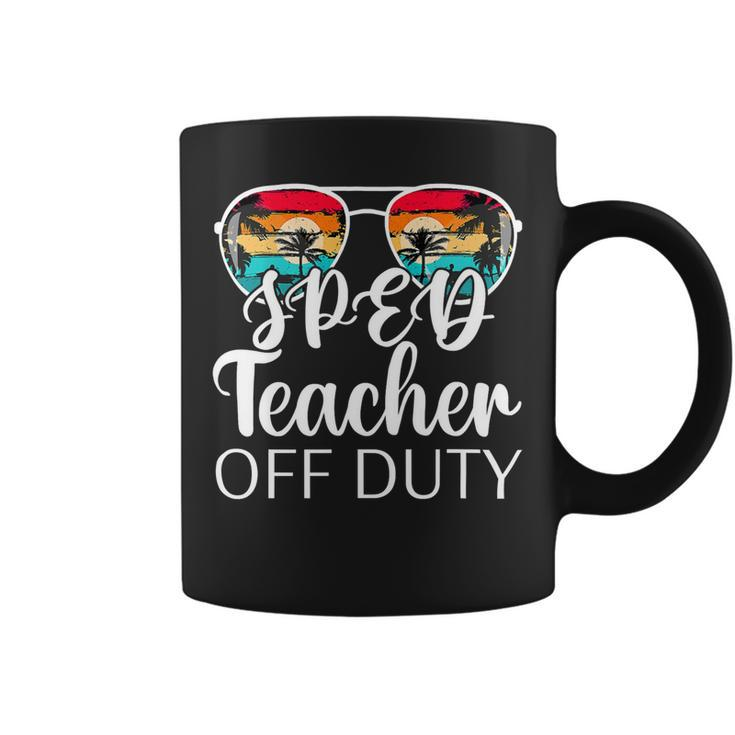 Special Education Sped Teacher Off Duty Sunglasses Beach Coffee Mug