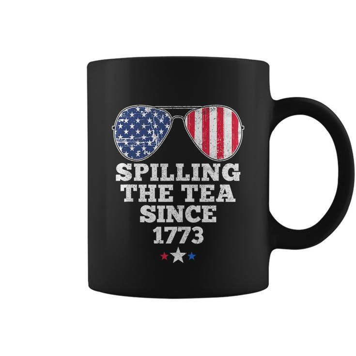 Spilling The Tea Since 1773 Funny 4Th Of July American Flag Coffee Mug