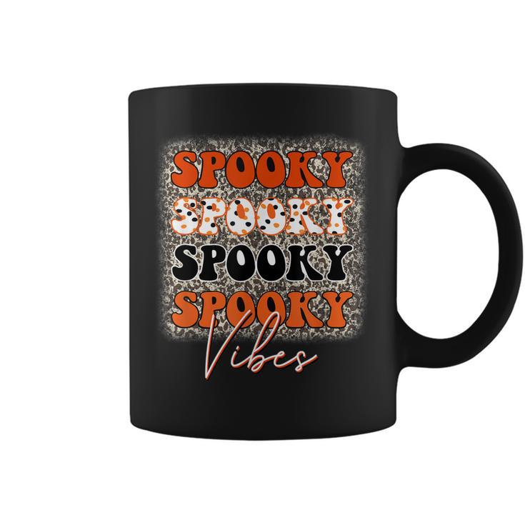 Spooky Vibes Leopard Easy Diy Halloween Costume Retro  Coffee Mug