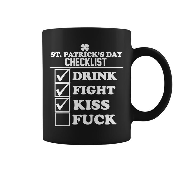 St Patricks Day Checklist Dirty Tshirt Coffee Mug