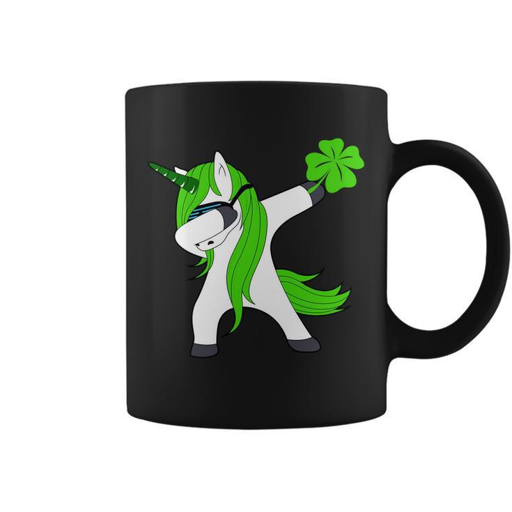 St Patricks Day Dabbing Irish Unicorn Graphic Design Printed Casual Daily Basic Coffee Mug