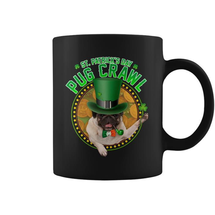 St Patricks Day Pug Crawl Funny Irish Pug Tshirt Coffee Mug