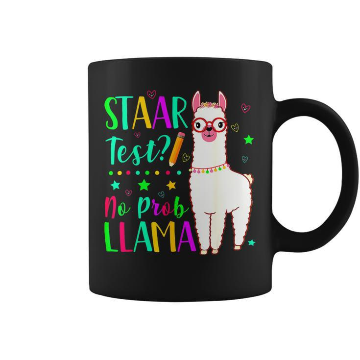Staar No Prob Llama Funny Teacher Exam Testing Test Day Kids Coffee Mug