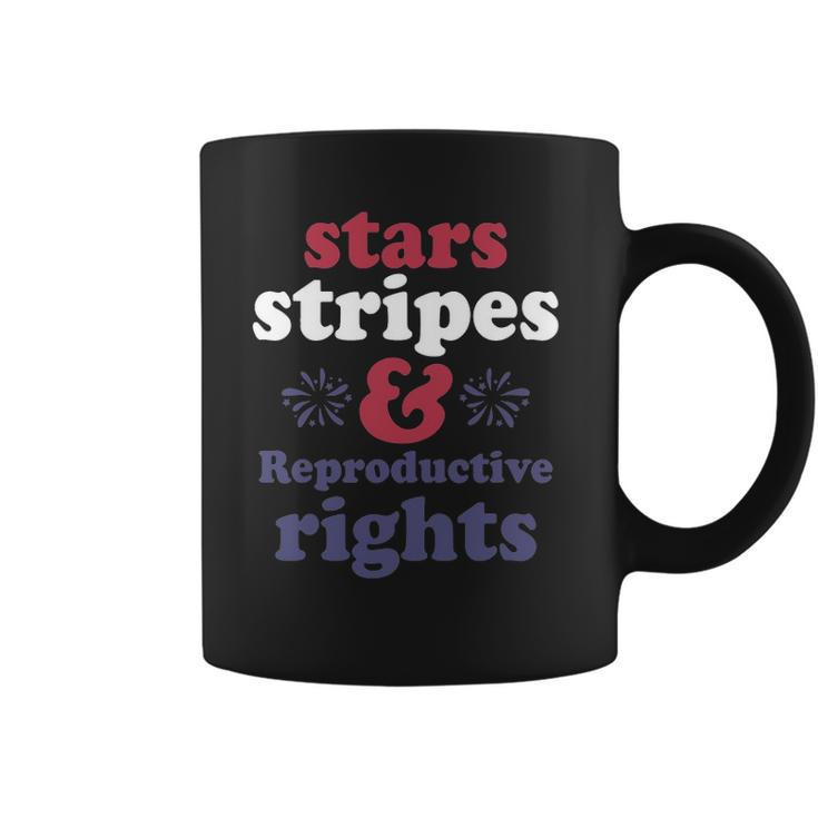 Stars Stripes Reproductive Rights Patriotic 4Th Of July Fireworks Coffee Mug
