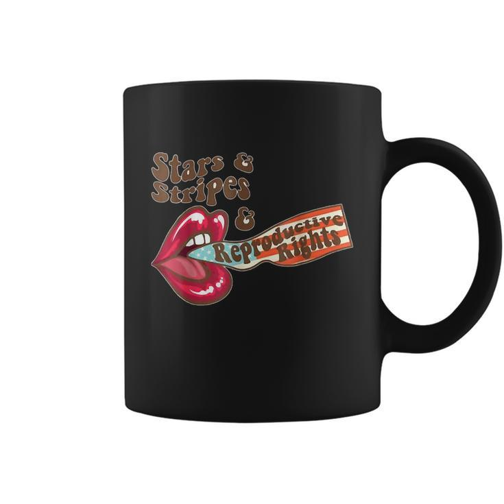 Stars Stripes Reproductive Rights Patriotic 4Th Of July Lips Coffee Mug