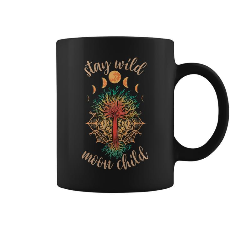 Stay Wild Moon Child Boho Peace Hippie Gift Moon Child  V2 Coffee Mug