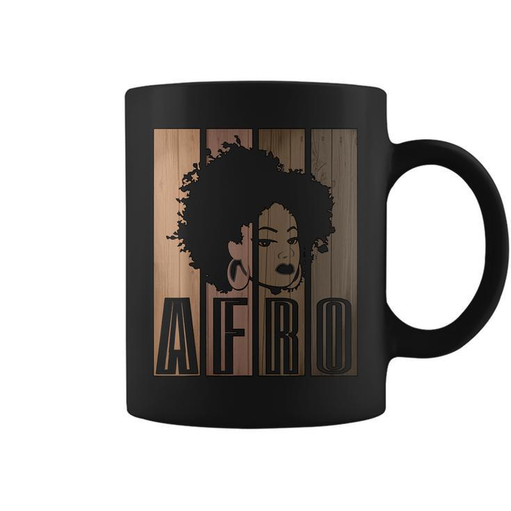 Strong Black Afro Girl African American Melanin Afro Queen  V2 Coffee Mug