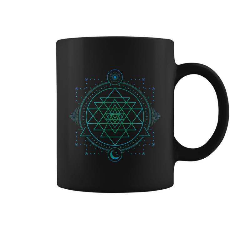 Sun And Moon Chakra Geometry Sri Yantra Coffee Mug