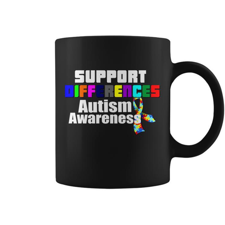 Support Differences Autism Awareness Coffee Mug