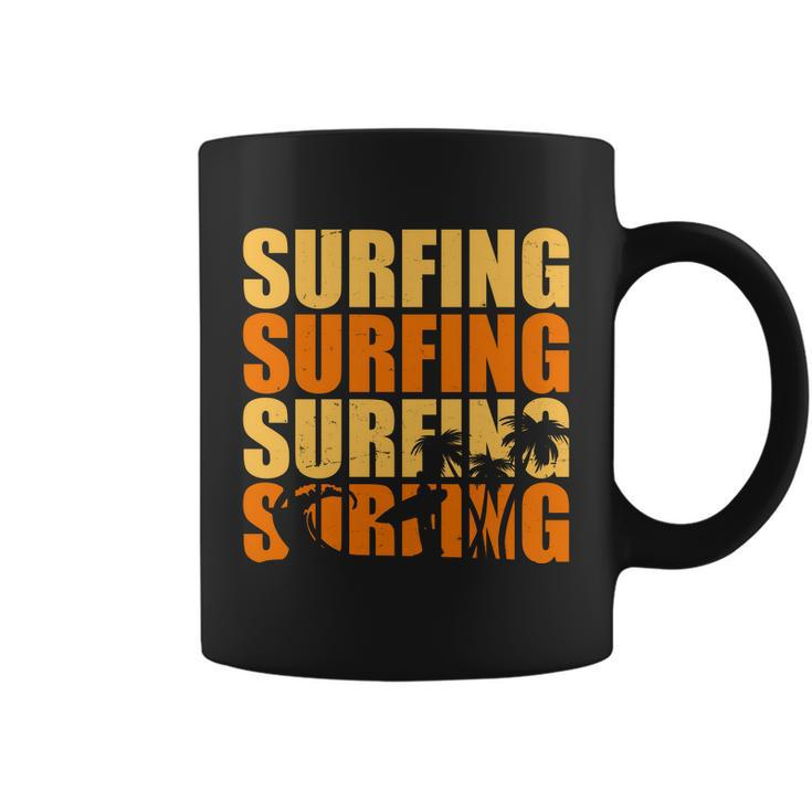 Surfing Retro Beach Coffee Mug