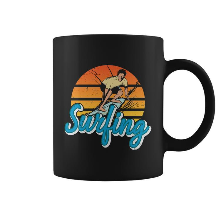 Surfing Vintage Summer Vacation Surf Coffee Mug
