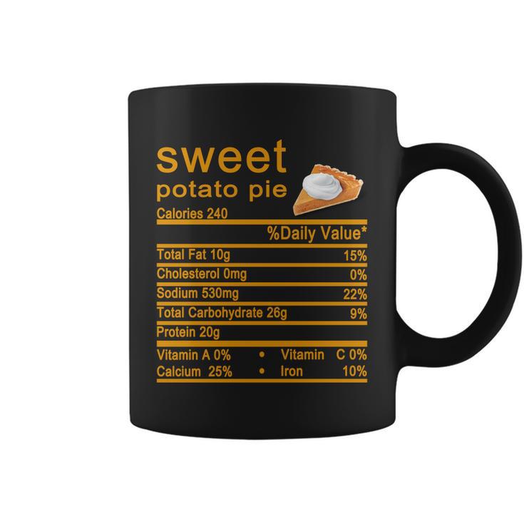 Sweet Potato Pie Nutrition Facts Label Coffee Mug