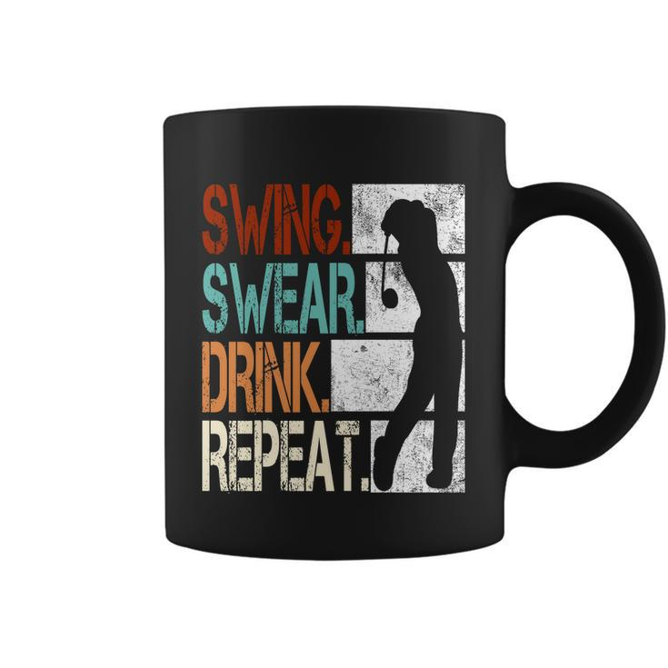 Swing Swear Drink Repeat Coffee Mug