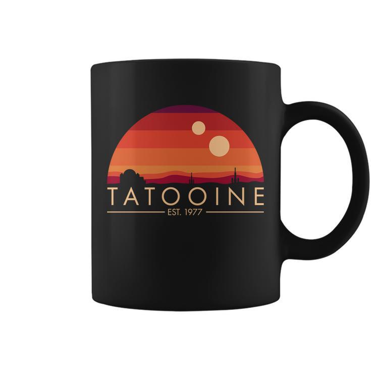 Tatooine Retro Sunset Logo Est 1977 Tshirt Coffee Mug