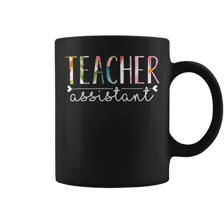 Teacher Assistant Cute Floral Design Coffee Mug