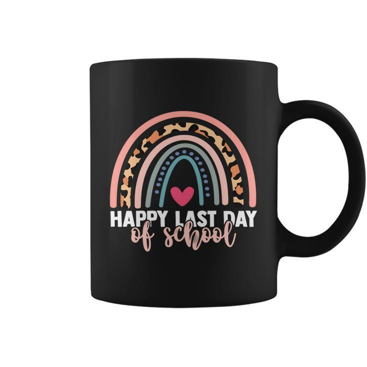 Teacher Graduation Leopard Rainbow Happy Last Day Of School Meaningful Gift Coffee Mug