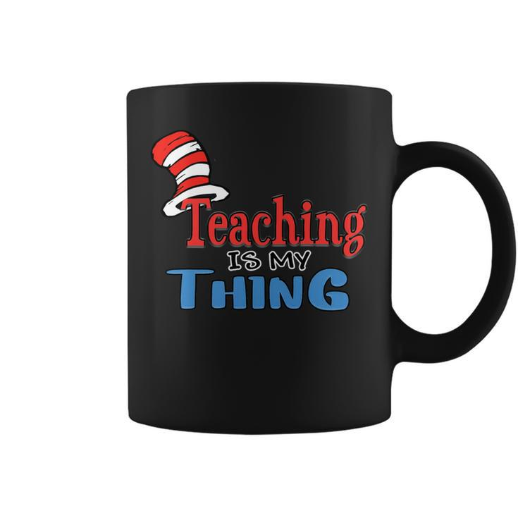 Teaching Is My Things Dr Teacher Red And White Stripe Hat Coffee Mug