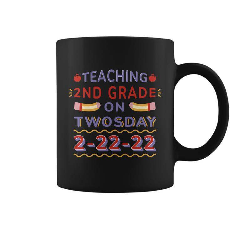 Teaching On Twosday Teach Teacher School Grade Children Job Gift Coffee Mug