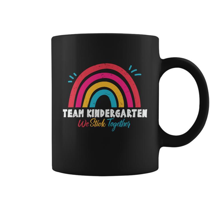 Team Kindergarten We Stick Together Graphic Plus Size Shirt For Kids Teacher Coffee Mug