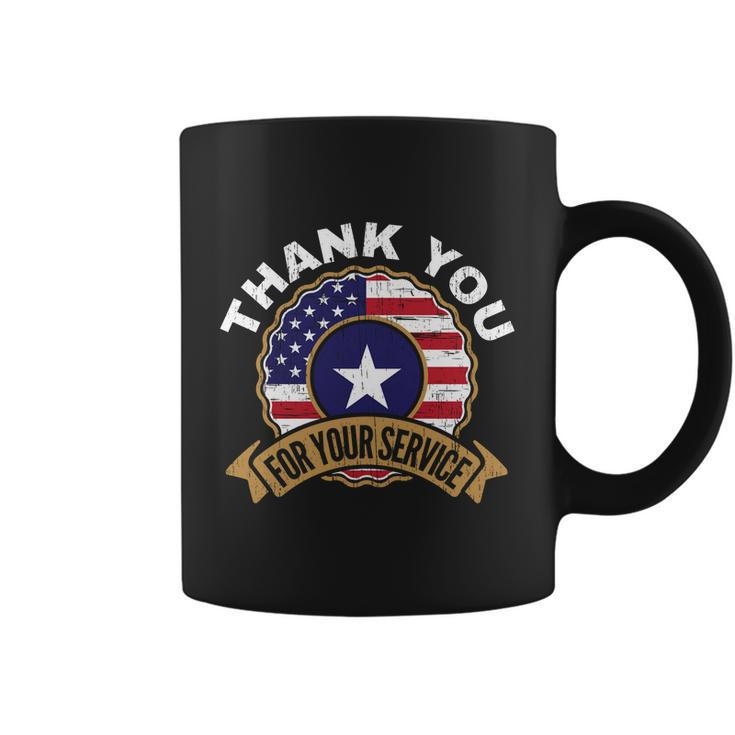 Thank You For Your Service Patriot Memorial Day Meaningful Gift Graphic Design Printed Casual Daily Basic Coffee Mug