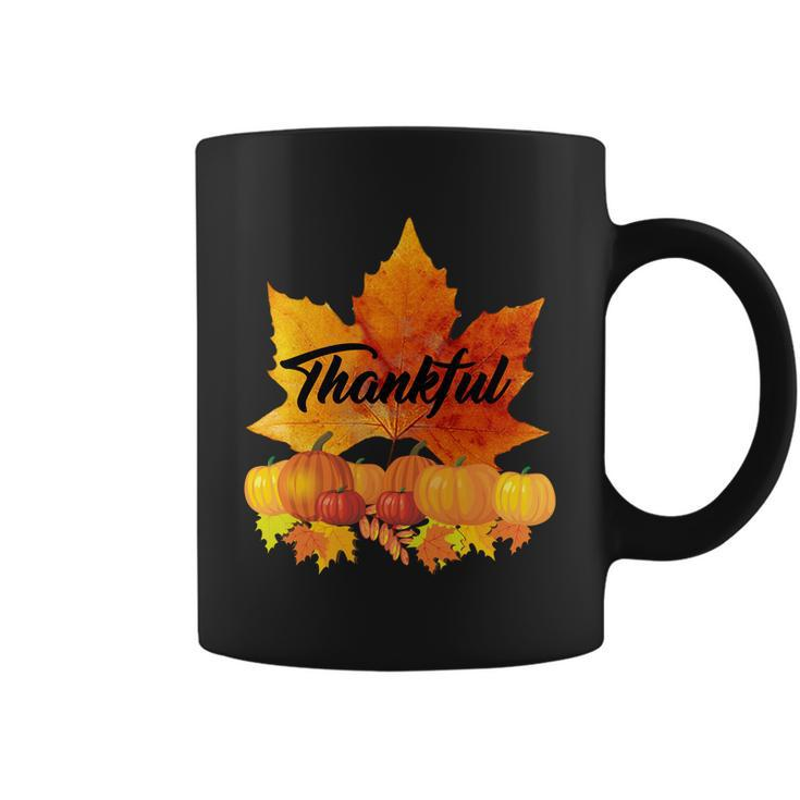 Thankful Autumn Leaves Thanksgiving Fall Tshirt Coffee Mug