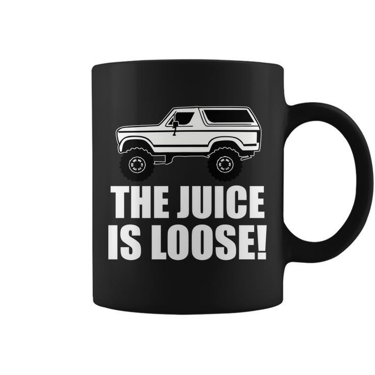 The Juice Is Loose White Bronco Funny Tshirt Coffee Mug