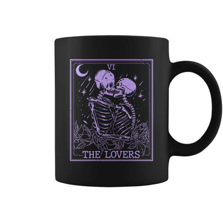 The Lovers Skeleton Tarot Card Vi Vintage Halloween Coffee Mug