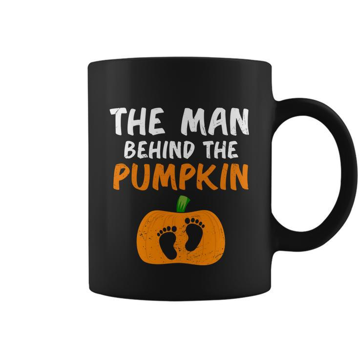 The Man Behind The Pumpkin Halloween Quote Coffee Mug