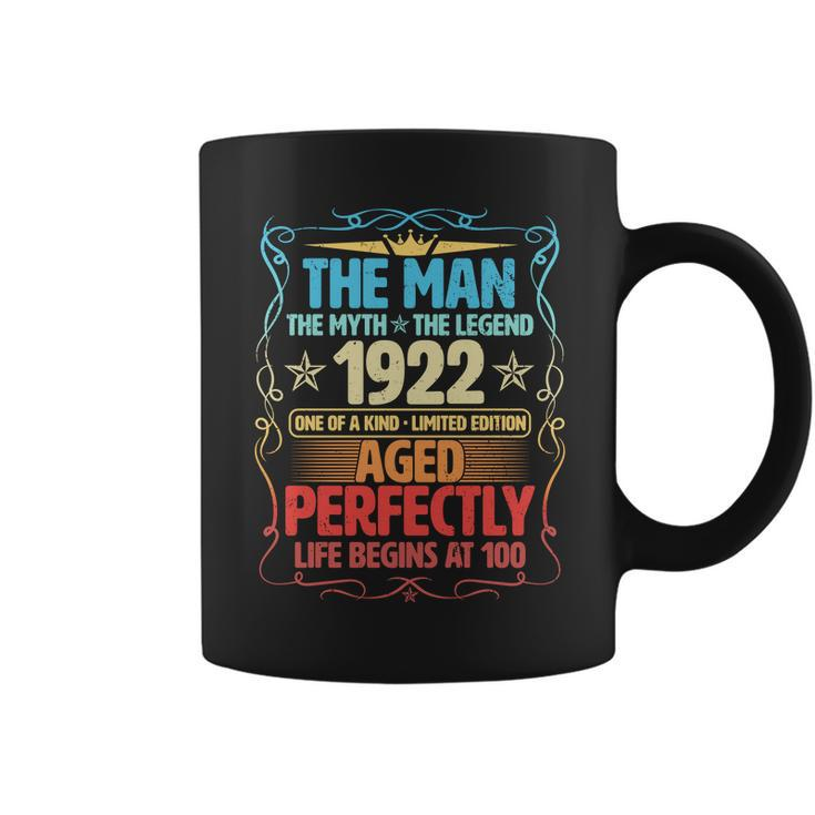 The Man Myth Legend 1922 Aged Perfectly 100Th Birthday Coffee Mug