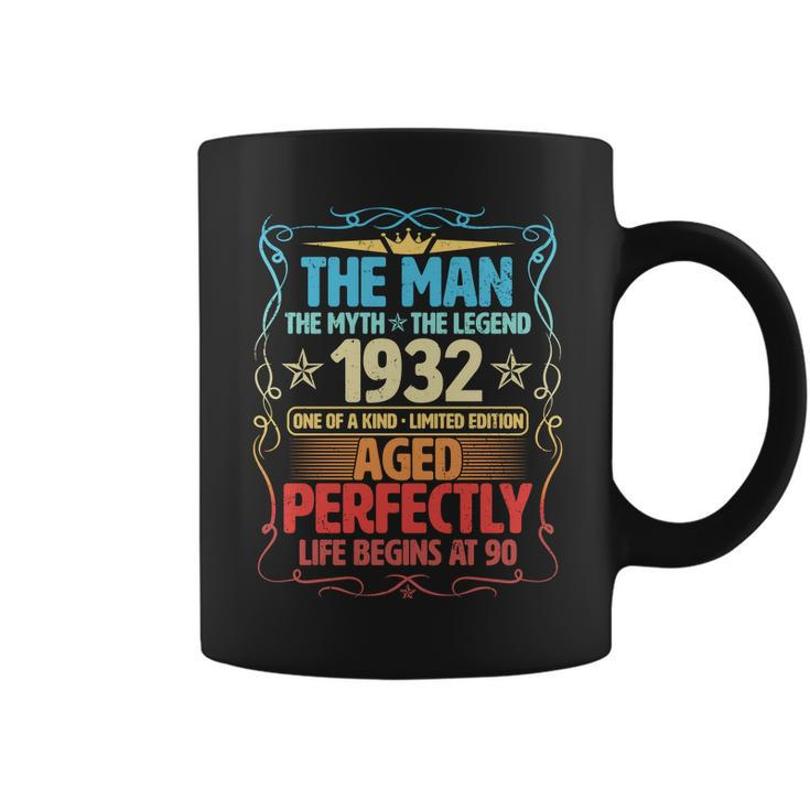 The Man Myth Legend 1932 Aged Perfectly 90Th Birthday Coffee Mug