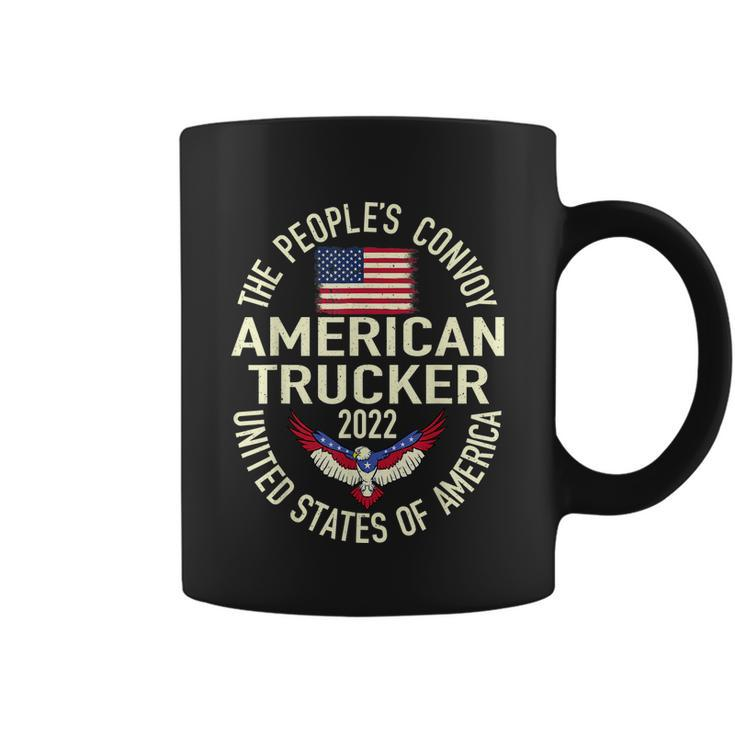 The Peoples Convoy 2022 America Truckers Freedom Convoy Usa Coffee Mug