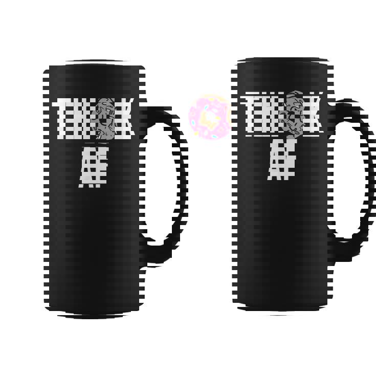Thick Af Funny Donut Fitness Weightlifting Bodybuilding Coffee Mug