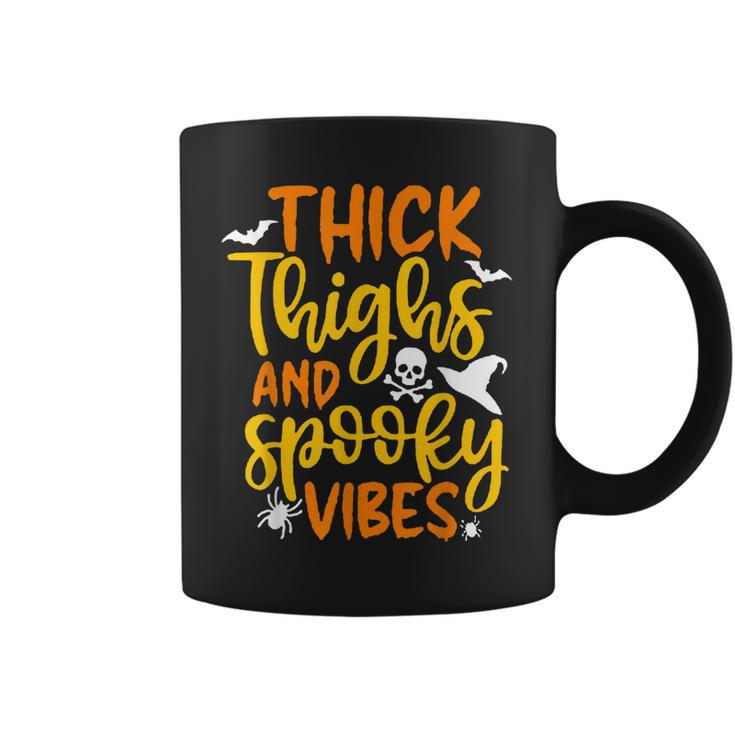 Thick Thighs And Spooky Vibes Halloween Costume Party Dress  Coffee Mug