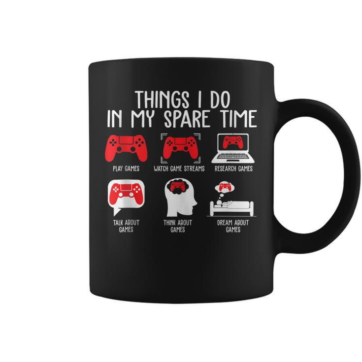 Things I Do In My Spare Time Funny Video Gamer Gaming  Coffee Mug