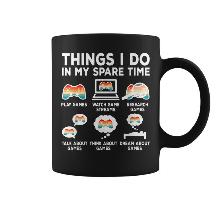 Things I Do In My Spare Time Video Game Retro Gamer Gaming  Coffee Mug