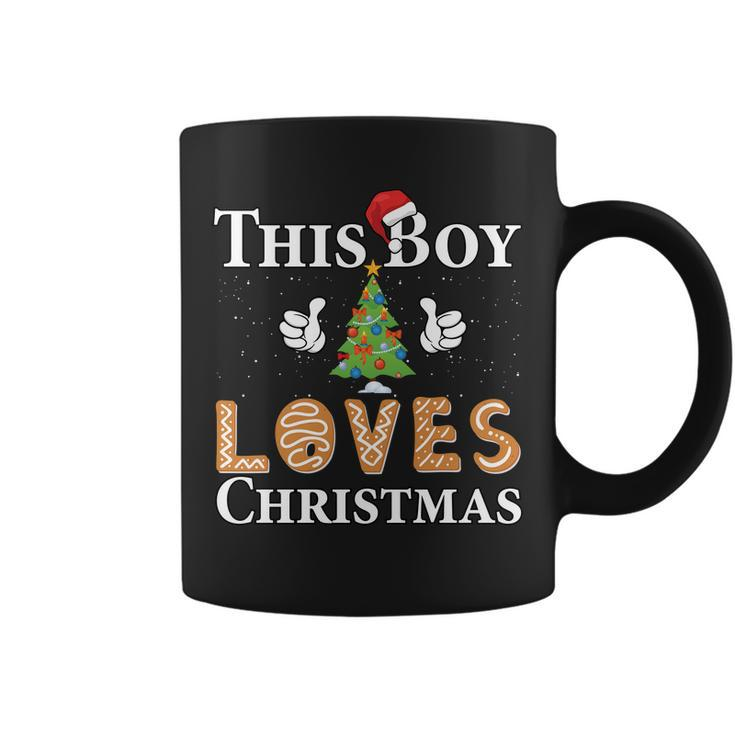 This Boy Loves Christmas Tshirt Coffee Mug
