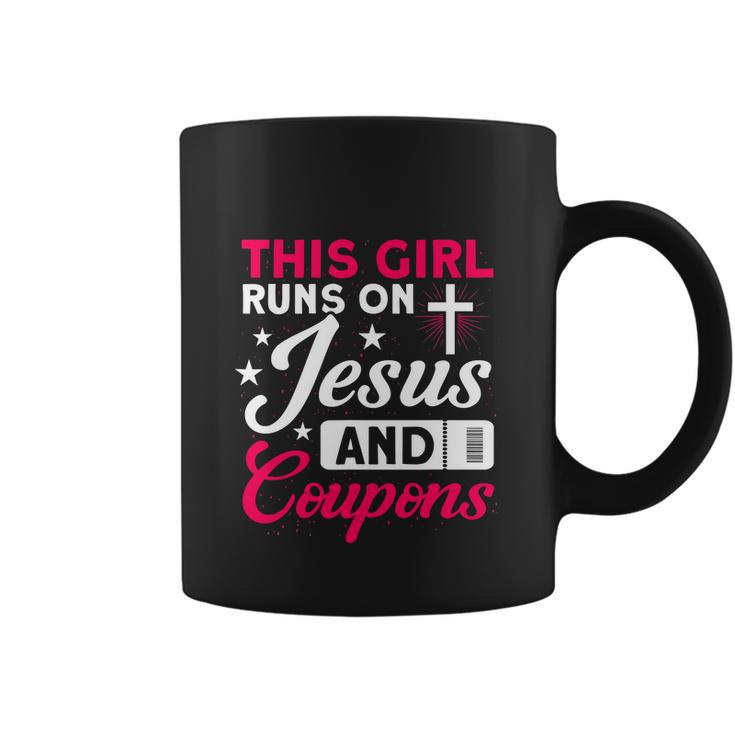 This Girl Runs On Jesus And Coupons Couponer Couponing Coffee Mug