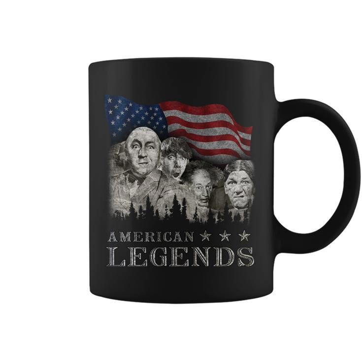 Three Stooges - American Legends Usa Flag Coffee Mug