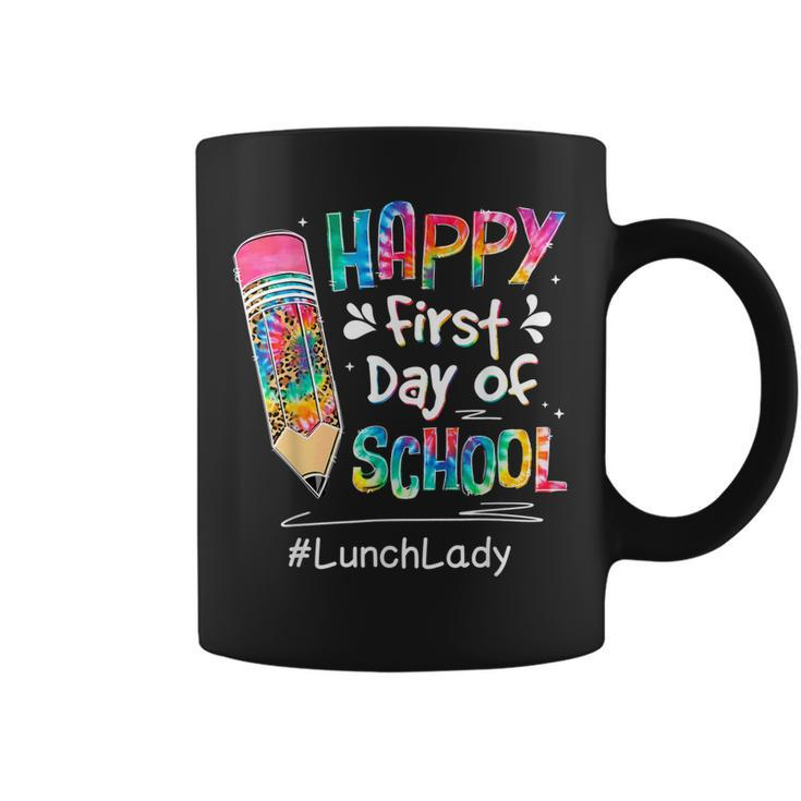 Tie Dye Pencil Happy First Day Of School Lunch Lady V2 Coffee Mug