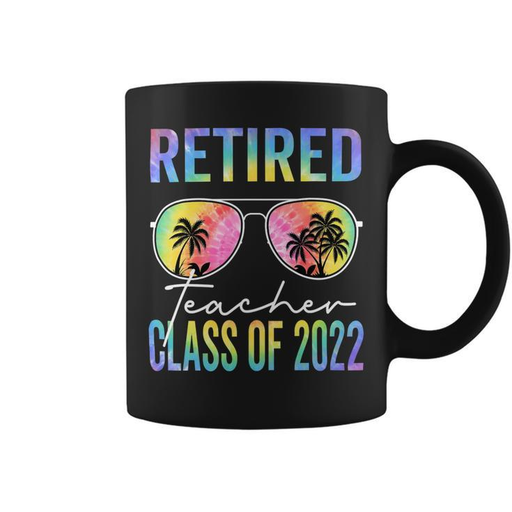 Tie Dye Retired Teacher Class Of 2022 Glasses Summer Teacher Coffee Mug