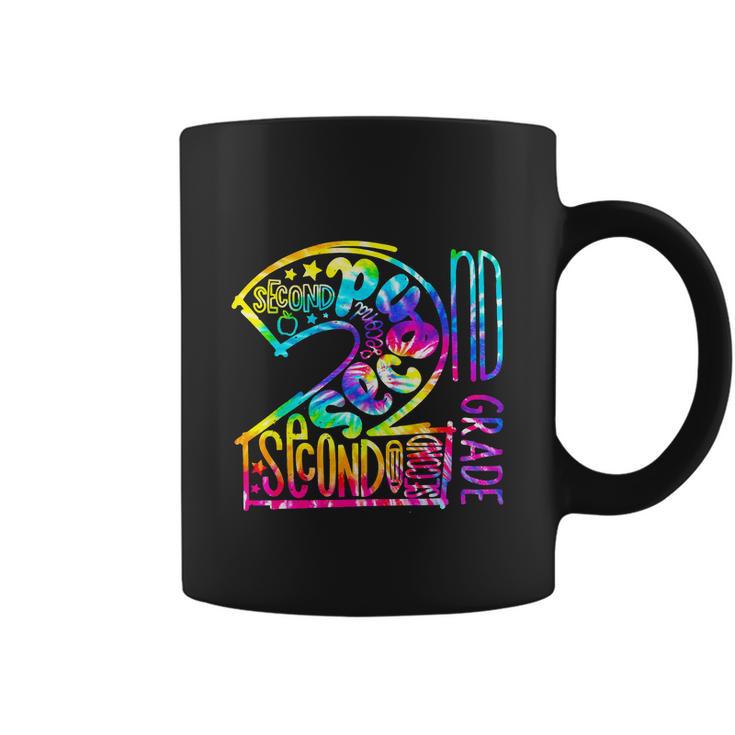 Tie Dye Second 2Nd Grade Typography Funny Teacher Coffee Mug