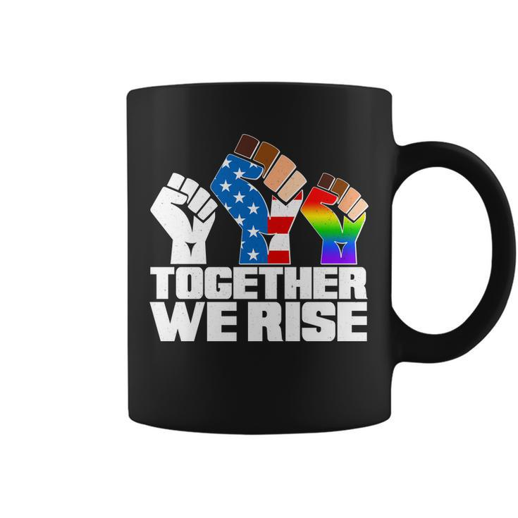 Together We Rise Unity T-Shirt Graphic Design Printed Casual Daily Basic Coffee Mug
