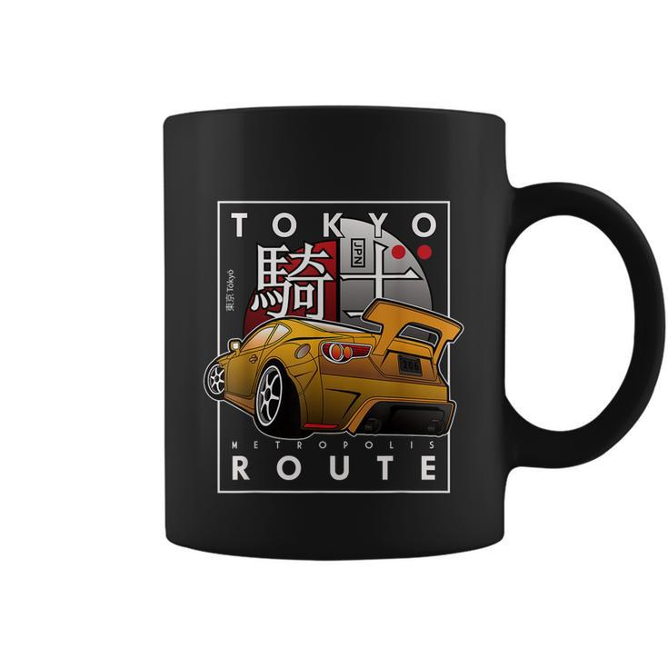 Tokyo Route Drag Racing Japanese Import Car Funny Car Guy Coffee Mug