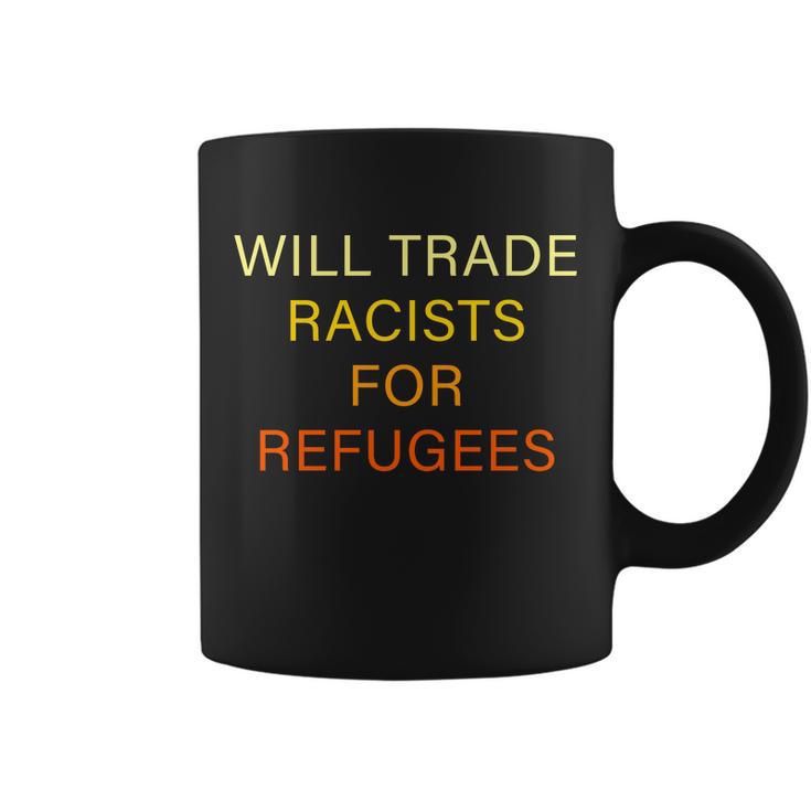 Trade Racists For Refugees Simple Logo Coffee Mug